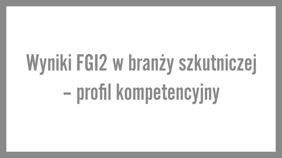 Wyniki FGI2 w branży szkutniczej – profil kompetencyjny